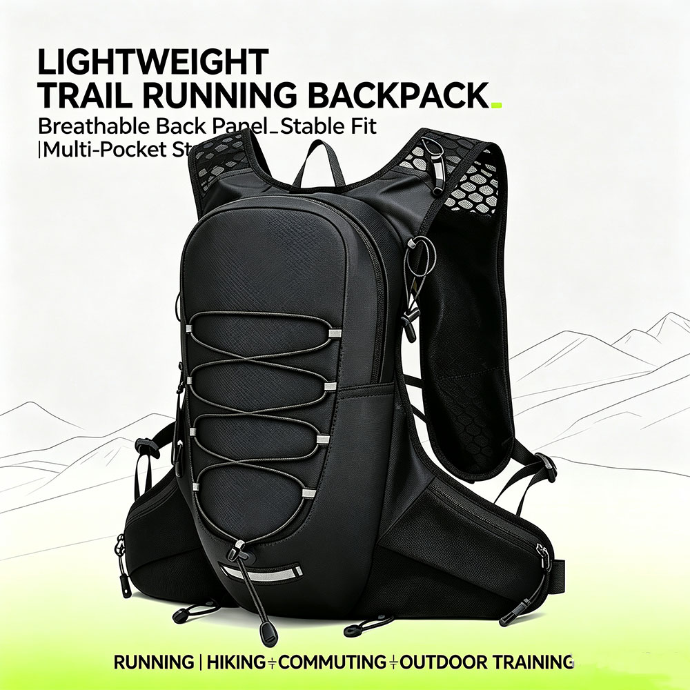 Reflective Jacket Running - Mochila de hidratación para correr, ligera,