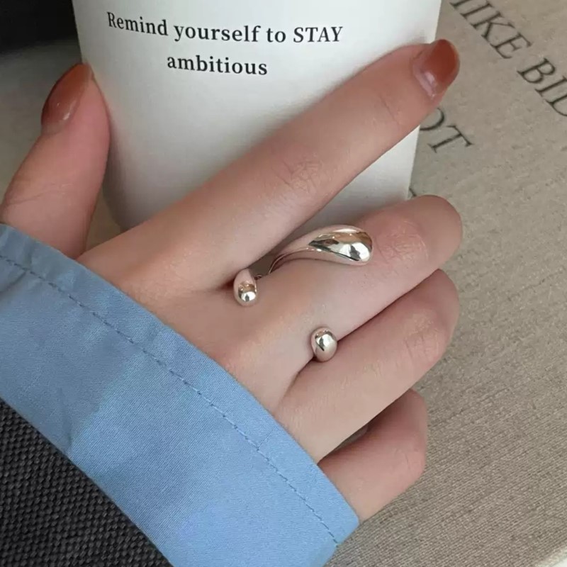 Street Fashion Rings - PANJBJ-Anillo Irregular de Plata de Ley