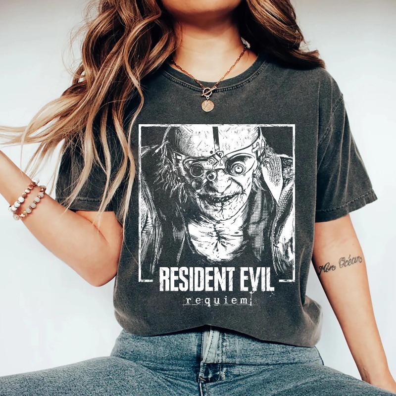 Street Fashion Couple - Camiseta Retro Resident Evil 9 Requiem