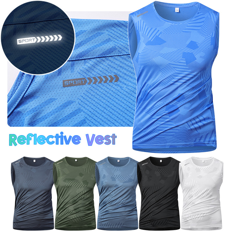 Reflective Jacket Running - Chaleco reflectante para correr para hombre,