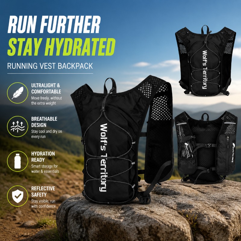 Reflective Jacket Running - Mochila Chaleco para Correr, Mochila de