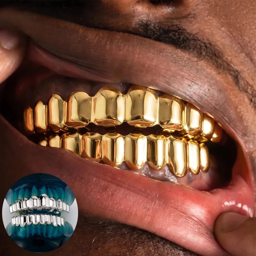Street Fashion Jewelry - Juego de Grillz Hip Hop Color