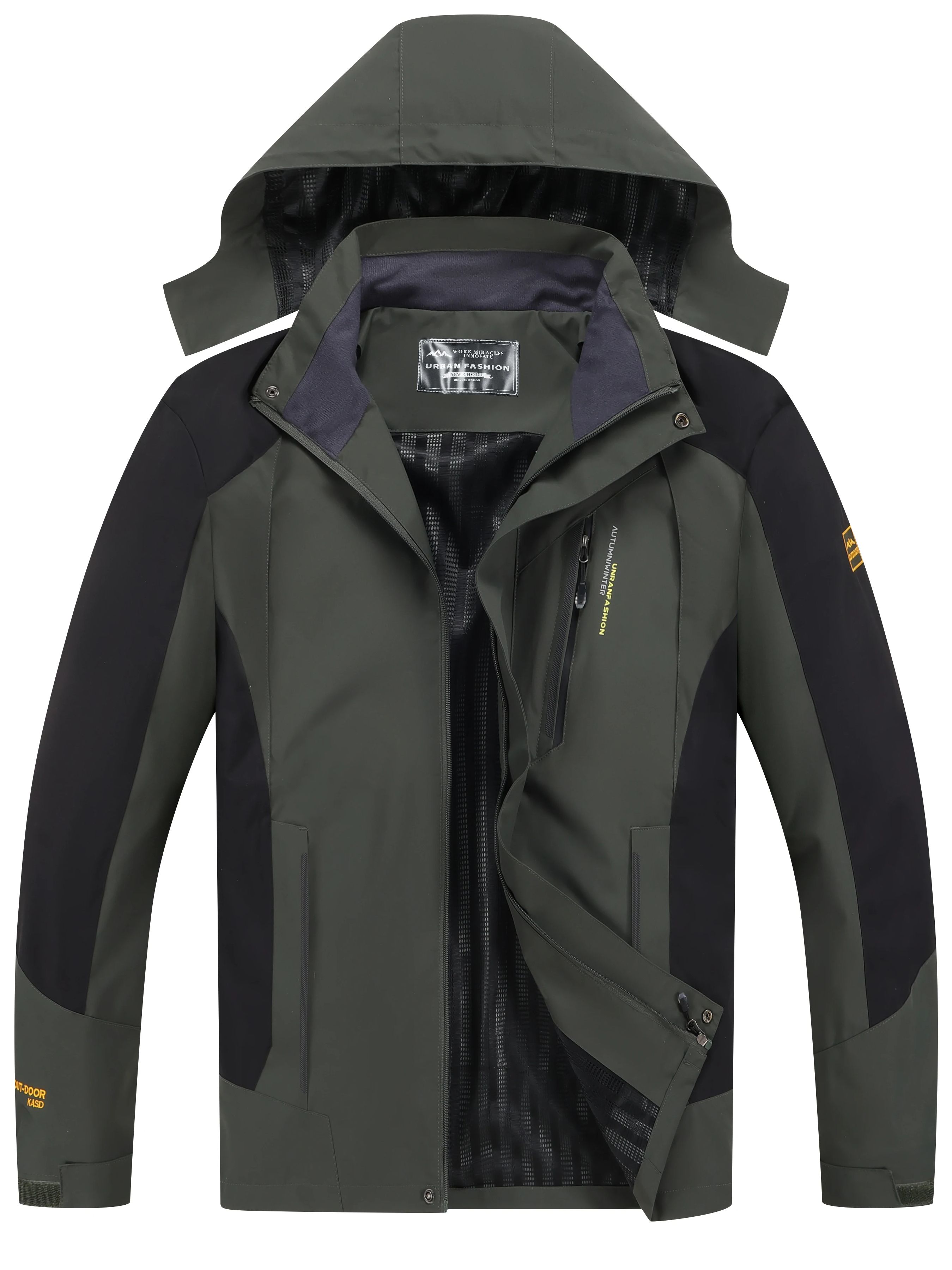Reflective Jacket Running - Chaqueta de senderismo impermeable para hombre,