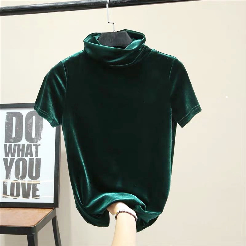 Street Fashion Hip Hop - Camiseta de terciopelo de manga corta