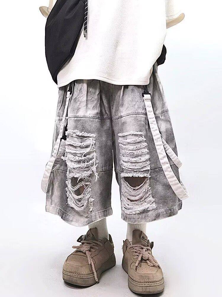 Street Fashion Hip Hop - Pantalones Cortos Retro Hip-hop para Hombre,