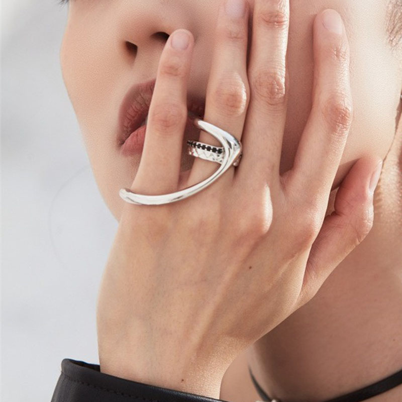 VENTFILLE-Anillo de Plata de L - Street Fashion Rings reseña y precio