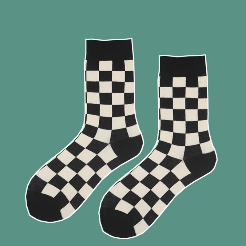 Calcetines de mujer a cuadros  - Street Fashion Couple reseña y precio
