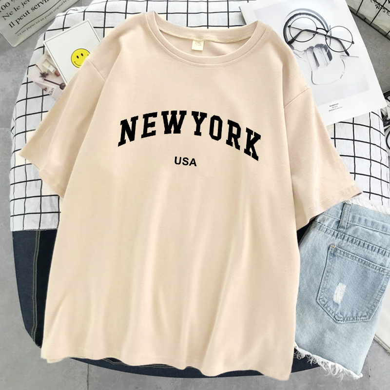 Camiseta gráfica con letras de - Street Fashion Of New York reseña y precio