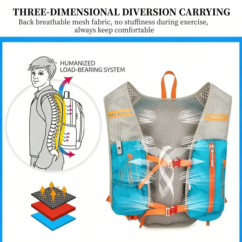 Mochila Chaleco para Correr, M - Reflective Jacket Running reseña y precio