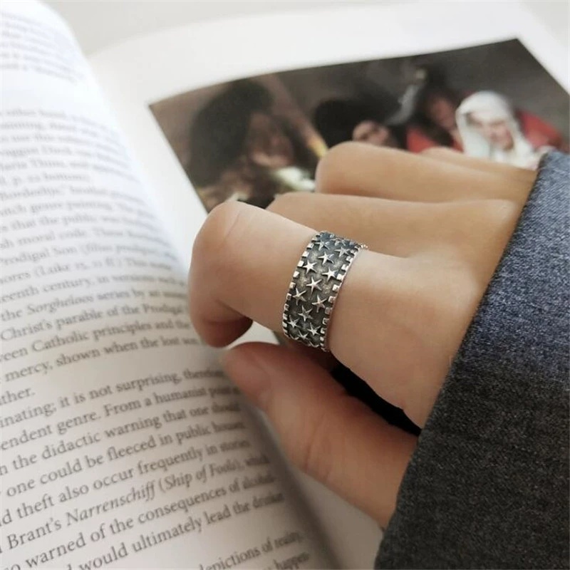 Anillo abierto de plata de ley - Street Fashion Rings reseña y precio