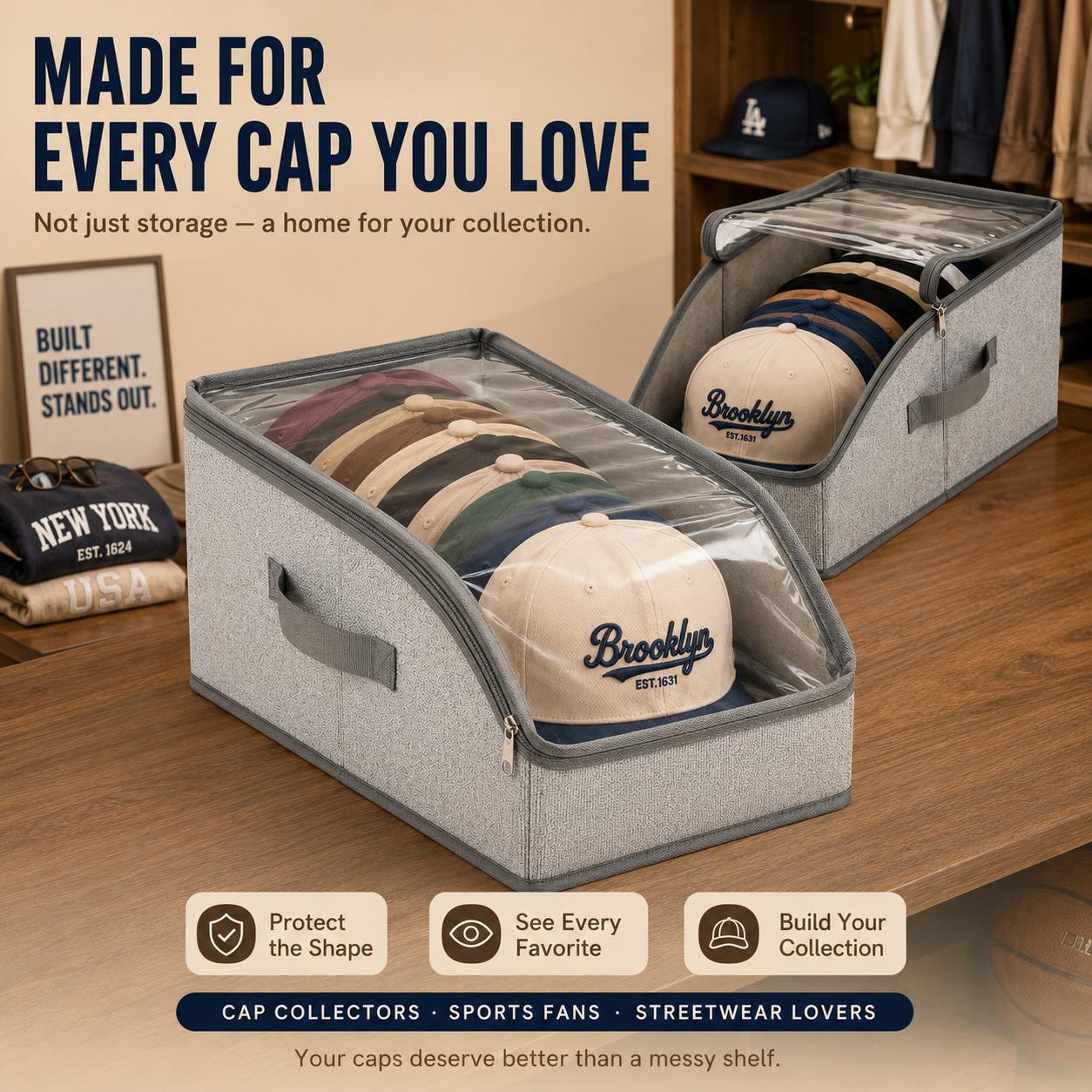 Bolsa Organizadora de Gorras d - Baseball Cap Fitted reseña y precio