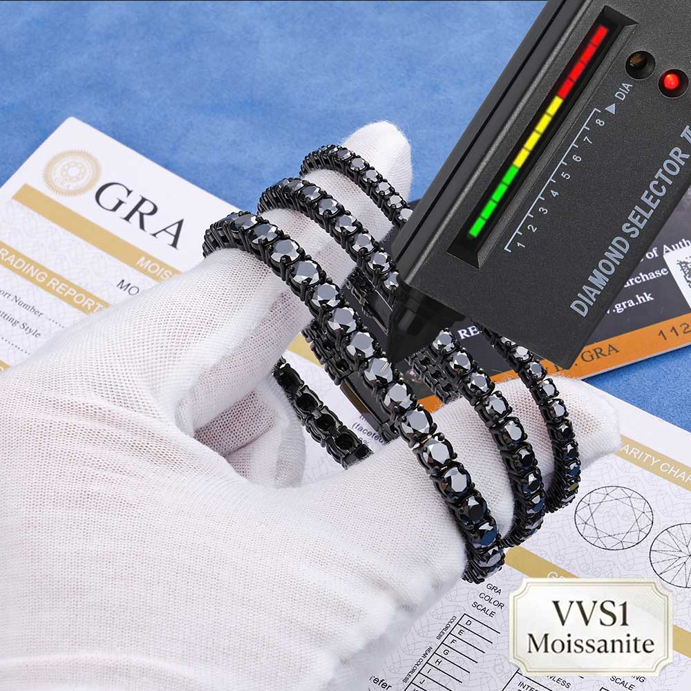 Pulsera de tenis de moissanita - Street Fashion Jewelry reseña y precio